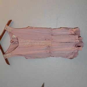 BAND OF GYPSIES Sleveless Romper Ruffle Lace Button Details XS